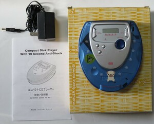 ★【ジャンク】マザーグースの森 コンパクトCDプレーヤー パグ mother goose no mori 取扱説明書 ACアダプター(充電専用) 元箱 ★