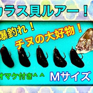 カラス貝ルアー！Mサイズ５個！オマケ付き^ ^