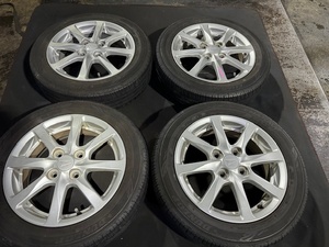 LA100S ムーヴ 純正 アルミホイール 14×4.5J オフセット45 155/65/R14 ダンロップタイヤ ☆引き取り歓迎☆千葉市若葉区から出品☆