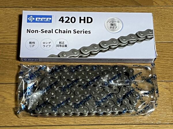 PFP 強化　ノンシール　シルバー　チェーン 420−110L モンキー ゴリラ エイプ スーパーカブ クロス グロム NSR CRF マグナ KSR Z125 TTR