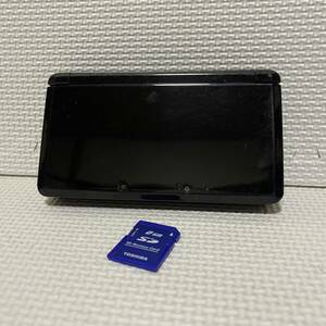1円☆ ニンテンドー3DS クリアブラック Nintendo 任天堂 CTR-001(JPN) SDカード メモリー 2GB 携帯 ゲーム機 黒 BLACK