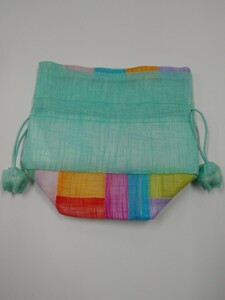  Korea cloth made pouch pojagi patchwork tradition folkcraft goods souvenir present case ② blue 