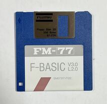 FM-77 F-BASIC V3.0 V2.0 システムディスク_画像1