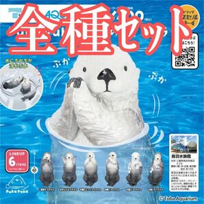 全種ｾｯﾄ【新品】PukaPukaラッコのメイとキラ らっこ カプセルフィギュア ガチャガチャ 鳥羽水族館 浮かぶ フィギュア