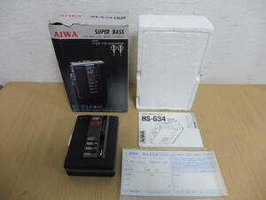 [6053/T3C]AIWA Aiwa HS-G34 super BASS stereo auto Lee bar s cassette player portable operation goods original box attaching that time thing beautiful goods 