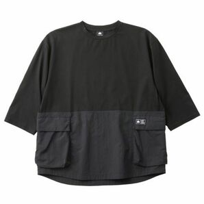 【CAMP LOGOS/キャンプロゴス】コットン×ナイロン 7分袖 コンビネーションTシャツ