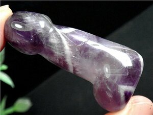 「在庫処分」天然～愛の守護石～夢幻紫水晶アメジスト置物1777G8-30G03Z