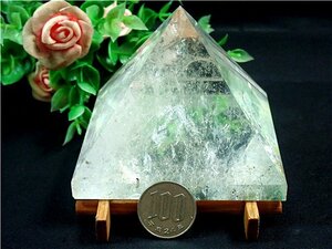AAA級☆高透明度天然水晶ピラミッド178B8-225B02Z