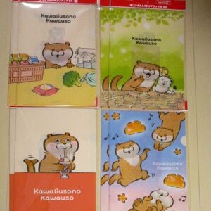 2セット！　可愛い嘘のカワウソ　コカ・コーラ　オリジナル　A4　クリアファイル　全４種