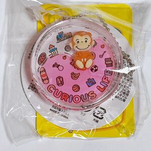 おさるのジョージ オイルキーホルダー ピンク