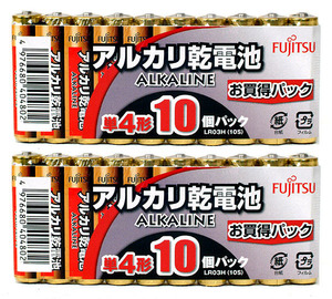  single 4 alkaline battery [20ps.@]1.5V Fujitsu LR03H(10S)[ prompt decision ]FUJITSU FDK single four alkaline battery alkali battery single 4 battery *4976680404802 new goods 