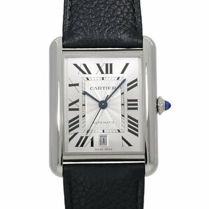  Cartier tanker Must watch XL WSTA0040 silver men's unused free shipping wristwatch 