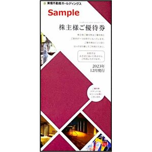 ◆08-01◆【新 5枚綴り/100株】東急不動産 株主優待冊子 1冊-A◆の画像1