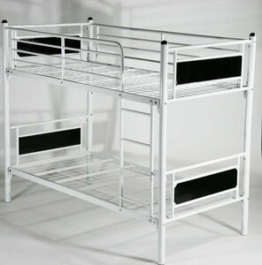  новый товар 2 уровень bed двухъярусная кровать труба bed steel #052WH/BK