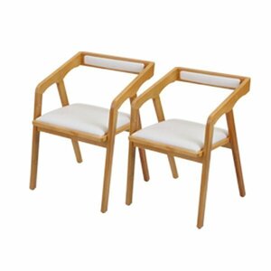 送料無料 ダイニングチェア アッシュウッド 白 2脚セット 約W51.5×約D53×約H74(cm) 完成品 無垢材 オフィスチェア 一人掛け 木製 椅子