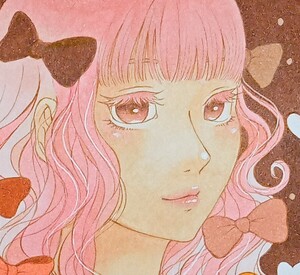 Art hand Auction Hand-drawn illustration girl colored paper, Comics, Anime Goods, Hand-drawn illustration