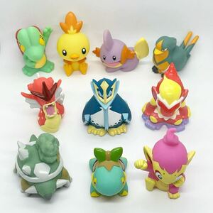 色違い ポケモンキッズ 10体セット 懸賞当選品 ギャラドス キモリ ヒコザル エンペルトなど 指人形 ソフビ フィギュア 色ちがい レア