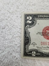 アメリカ　レッドシール　２ドル　１９２８年　旧紙幣　外国紙幣　World Paper Money_画像2