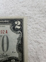アメリカ　レッドシール　２ドル　１９２８年　旧紙幣　外国紙幣　World Paper Money_画像5