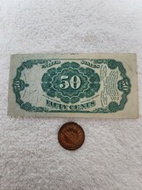 ★希少★　アメリカ　１８７５年　５０セント　旧紙幣 外国紙幣　world paper money_画像5
