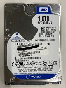 使用時間 170時間 正常 WDC WD10JPVX-16JC3T3 1000GB 1TB n20240520-16