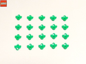 レゴ LEGO パーツ １×１葉っぱ付き丸プレート（ブライトグリーン）20個 部品 未使用