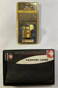 海外旅行用品　2点　「WENGER　パスポートカバー」1個、「ＴＳＡロック」1個　未使用