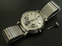 ブルッキアーナ BROOKIANA AUTOMATIC BA2605-SVBK ホワイト 美品 ジャンク(動作品) 蛇腹バンド メカニカル 自動巻(手巻付) スケルトン_画像1