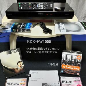 SONY BDZ-FW1000 ブルーレイレコーダー 1TB W録画 4KUltraHDblu-ray対応☆動作良好整備品18年製