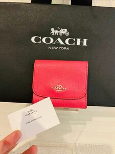 【まあまあ美品】coach コーチ　財布　ミニ財布　レザー