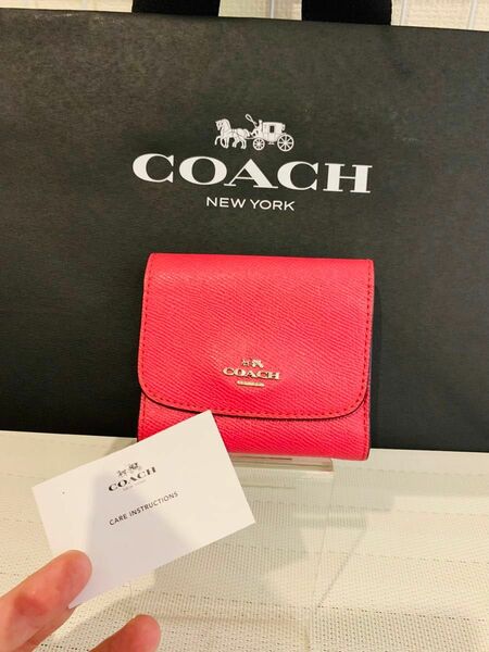 【まあまあ美品】coach コーチ　財布　ミニ財布　レザー