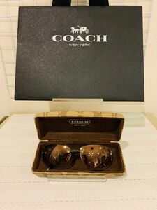 【美品】coach コーチ　サングラス　レンズカラーブラウン　度なし　男女兼用