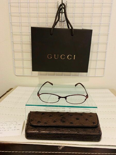 【美品】GUCCI グッチ　老眼鏡　遠視　メガネ　男女兼用　計測表あり