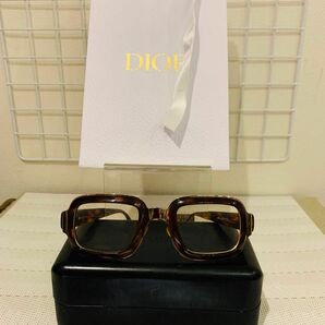 【美品】Christian Dior ディオール 度入り　色付きメガネ　サングラス　近視　キツ目