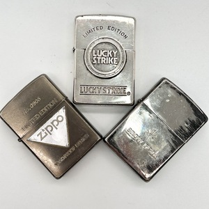 ☆1000円～☆ZIPPO　オイルライター　ジッポーライター☆LIMITEDEDITION No.0905　LUCKYSTRIKE　snow peak☆2個未使用？☆3個おまとめ品☆