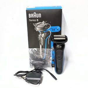 【18803】★起動確認済み★ BRAUN ブラウン シリーズ5 50-B1200S シェーバー 家電 髭剃り 充電器 替えパーツ付属 メンズ ビジネス