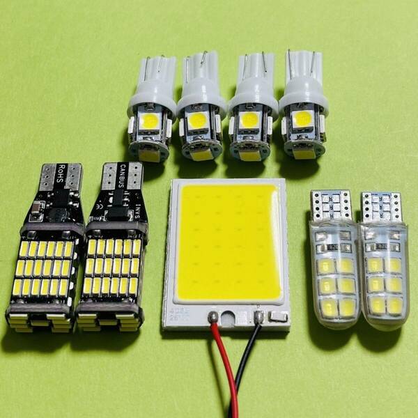 爆光！QNC20 bB T10 LED ルームランプ バックランプ ポジション ナンバー灯 9点セット ホワイト トヨタ カー用品