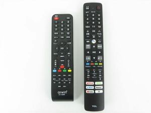 テレビ用リモコン　TCL　RC610 JJR1　/　arwin+　ALT-32SPR 　２個セット　