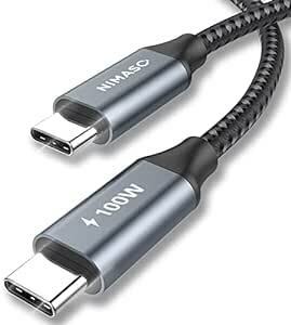 【2本セット】 NIMASO USB C Type C ケーブル 【2m+2m PD対応 100W/5A 急速充電 】タイプc ケ