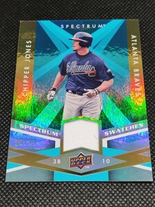 2009 UD SPECTRUM SWATCHES JERSEY 16/99 CHIPPER JONES チッパー・ジョーンズ 99枚 ジャージ