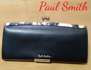 【№611】●ポールスミス Paul Smith 長財布 がま口 花柄