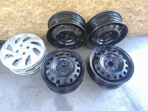 ★15×5.5J 4穴 トヨタ純正 スチールホイール ホイールキャップ★4本セット アクア☆