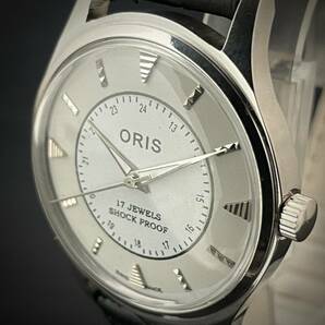 ◆激熱人気◆ 美品 ORIS オリス 1970'S ヴィンテージ 腕時計 メンズ手巻き アンティーク スイス 文字盤ホワイトツートン 7の画像4