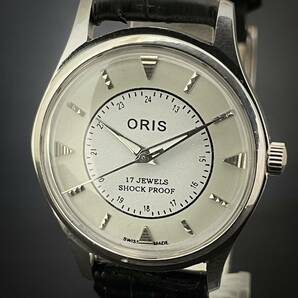 ◆激熱人気◆ 美品 ORIS オリス 1970'S ヴィンテージ 腕時計 メンズ手巻き アンティーク スイス 文字盤ホワイトツートン 7の画像2