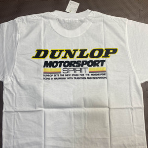 DUNLOP MOTORSPORT　ダンロップ モータースポーツ　Tシャツ　 ホワイト　Lサイズ　綿100％　新品・未使用