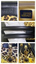 現状ジャンク品 VERSACE ジャンニヴェルサーチ ヴェルサーチ レオパード 豹柄 ボストン ハンドバッグ _画像9