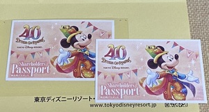 東京ディズニーリゾート 株主優待券　ワンデイパスポート2枚　有効期限2024.6.30