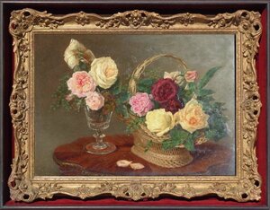 19世紀 英国絵画 ボナビア 10号 花 1886年 写実 George Bonavia 王立芸術協会出品 ロンドン ナショナルポートレートギャラリー蔵 BENEZIT載