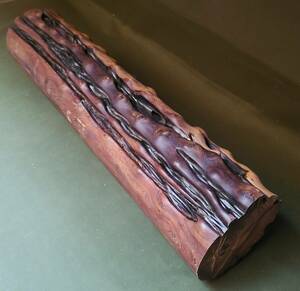 タガヤサン （鉄刀木）■ 大きな丸ブロック 芯あり 超希少 工芸品 小物 細工物 銘木 DIY ■（294）
