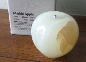  with translation new goods * marble Mable APPLE marble Apple * paper weight white SMALL.. apple apple ornament interior man front white Northern Europe Vintage 